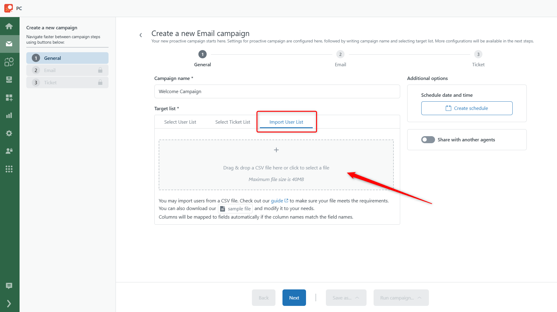 Upload CSV File