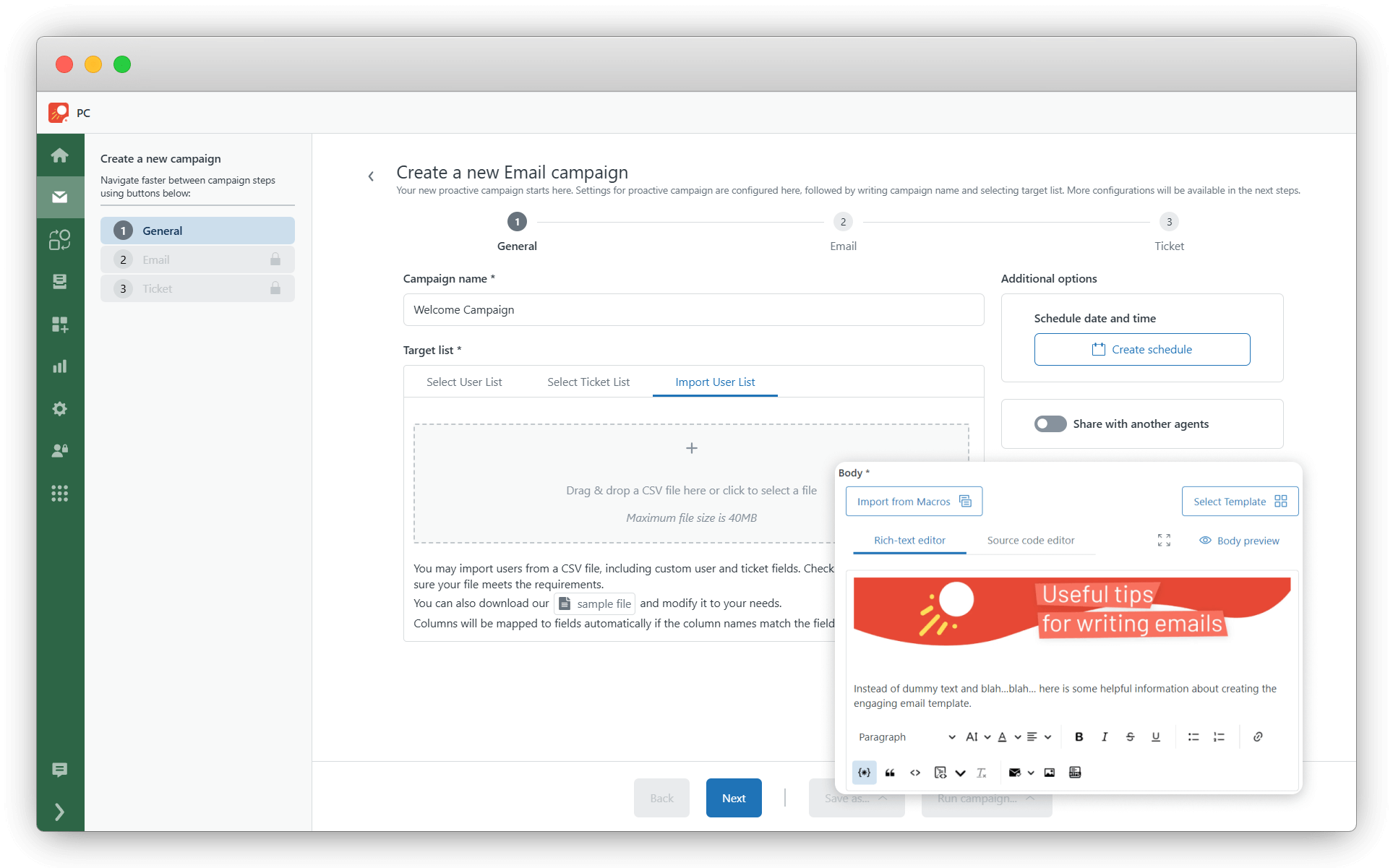 Proactive Campaigns