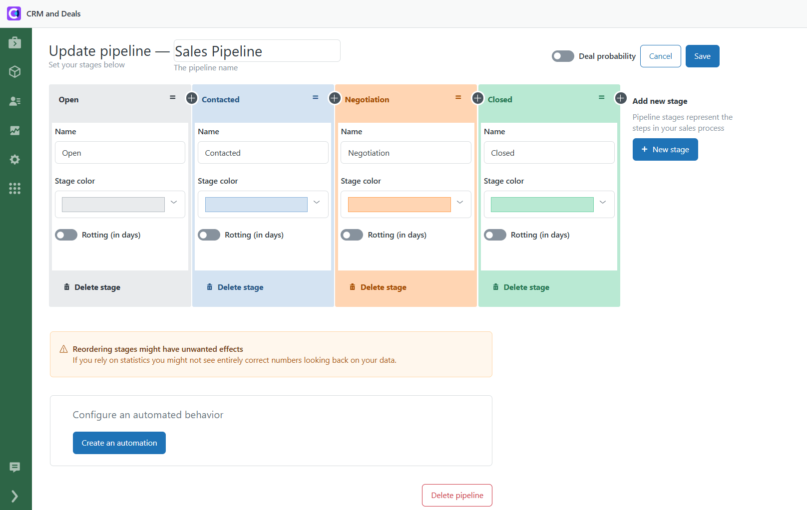 Custom Sales Pipelines