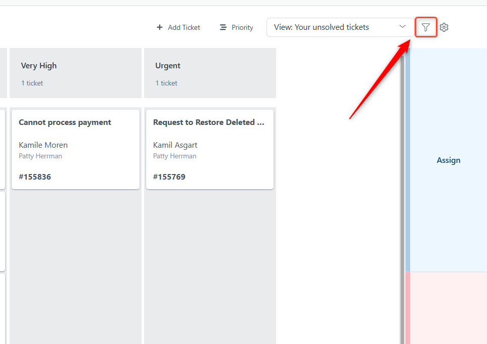 Quick Filters in Kanban Board