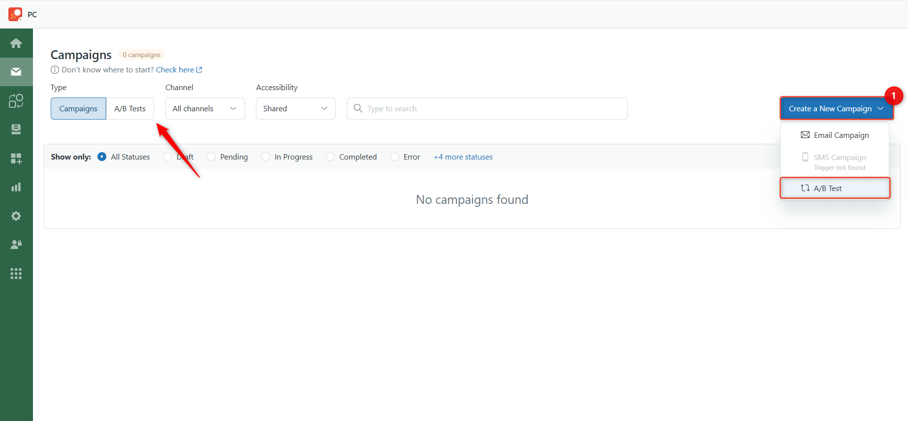 Create A/B Test