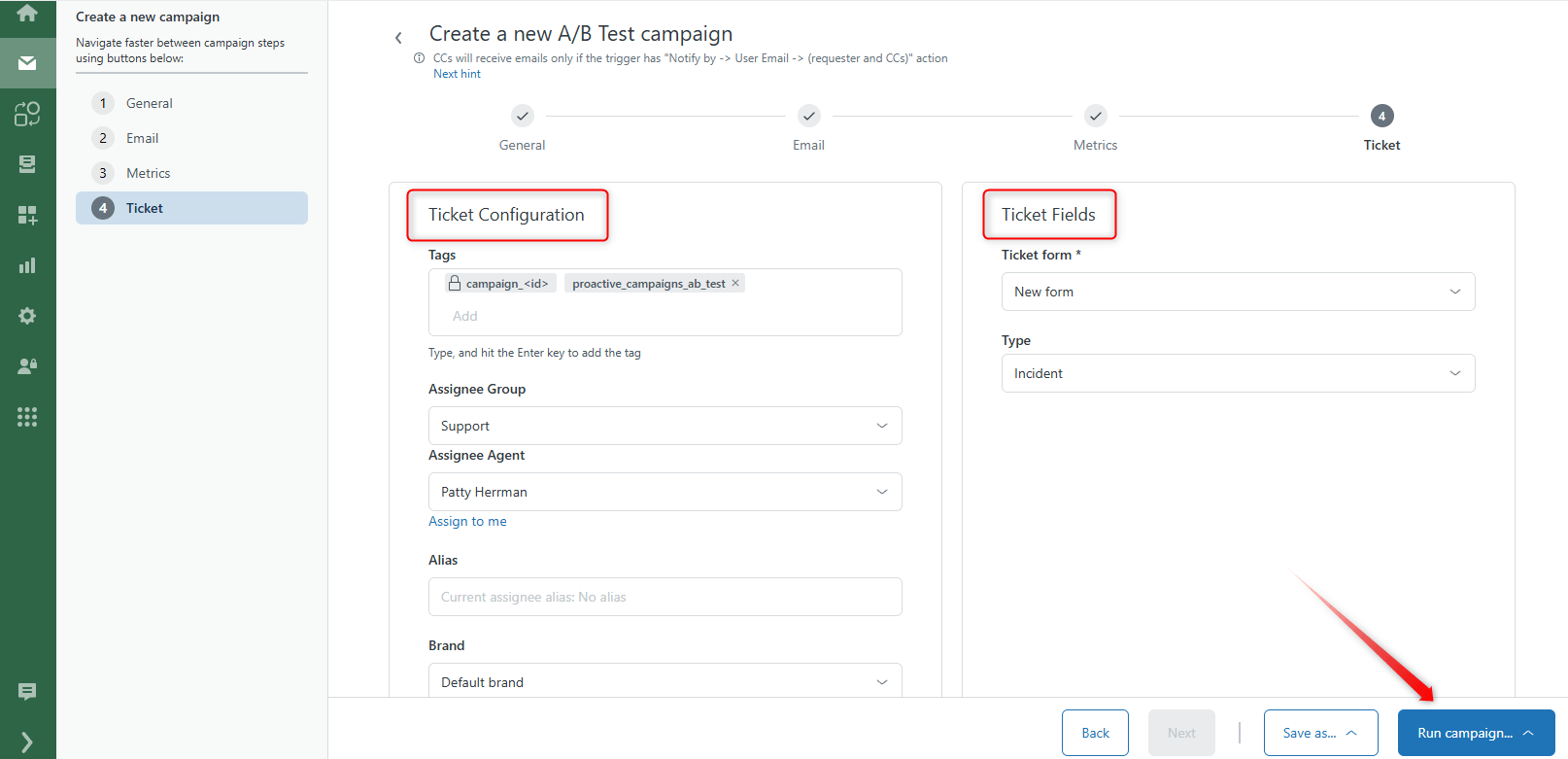 Ticket Configuration AB