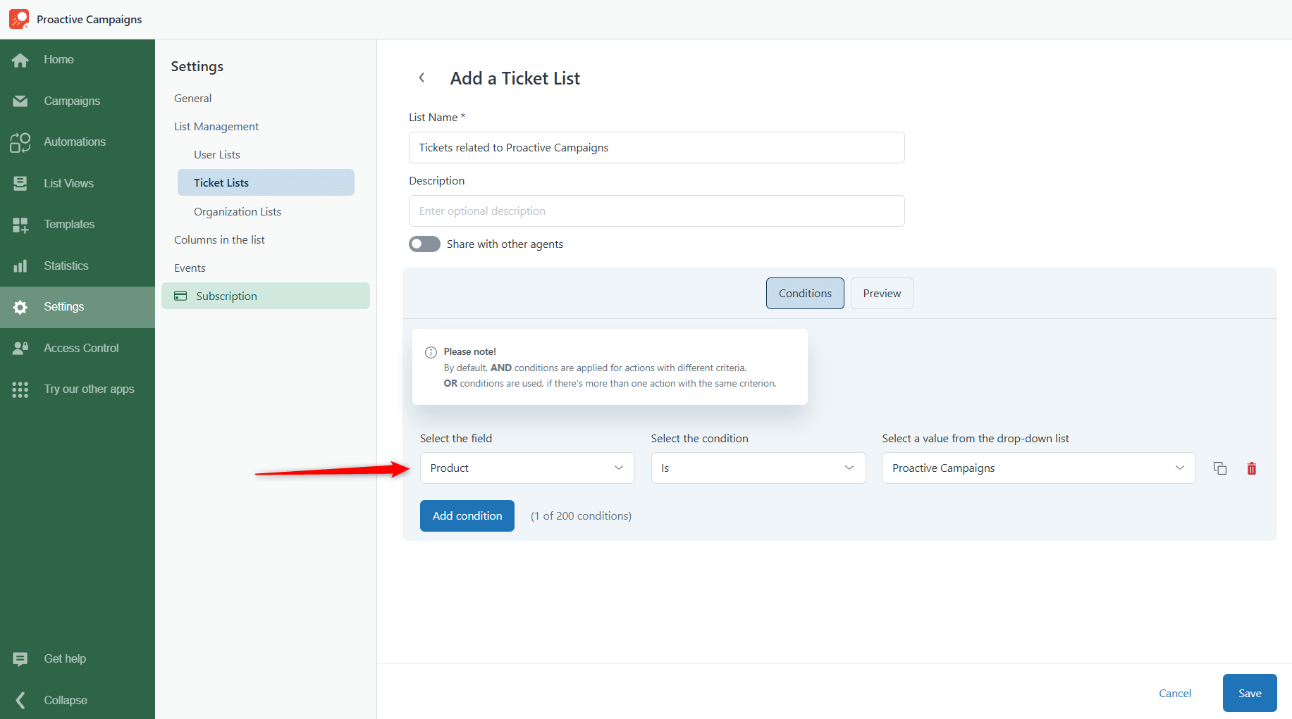 Lookup Relation Fields in Proactive Campaigns Lists