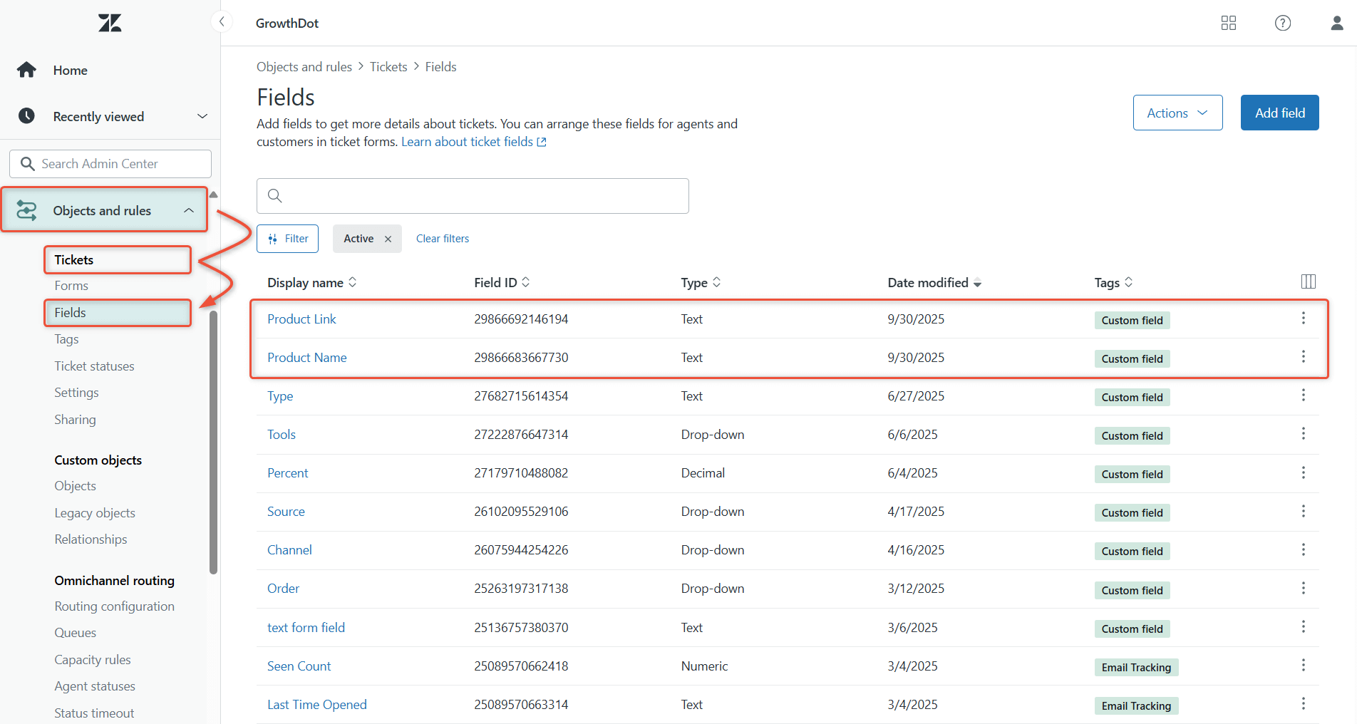 Create Custom Ticket Fields