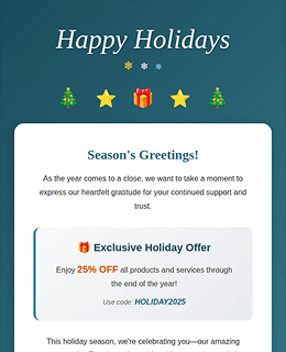 Template preview Holiday Special