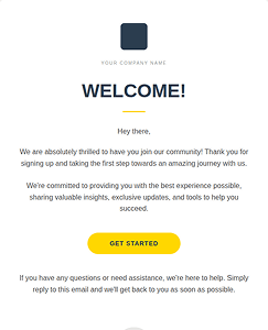 Template preview Minimalist Welcome Email