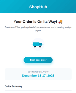 Template preview Order On Its Way