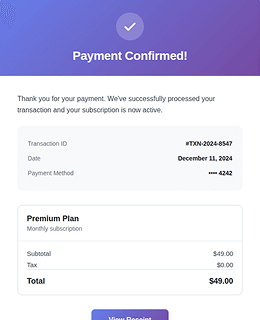 Template preview Payment Confirmation