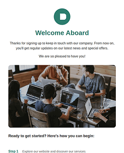 Template preview Welcome Aboard