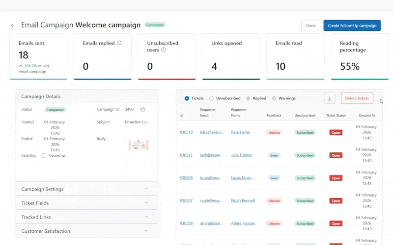 Export Campaign Tickets Export Campaign Tickets