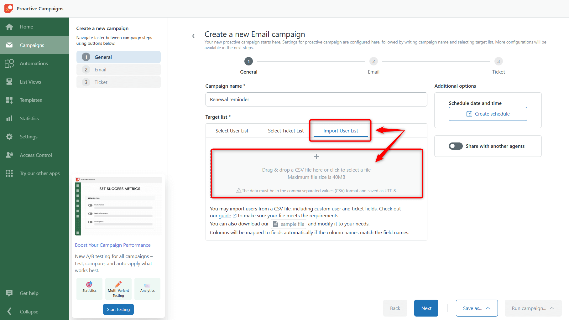 Import CSV with Ticket Assignees
