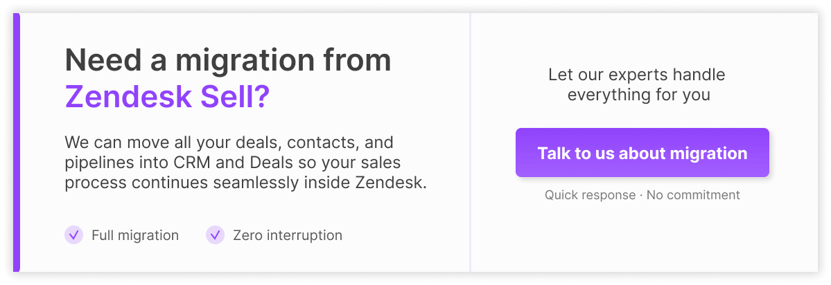 Zendesk Sell Migration