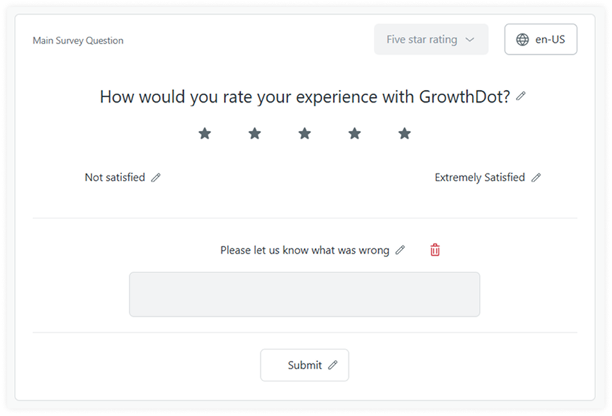 Survey Follow up message