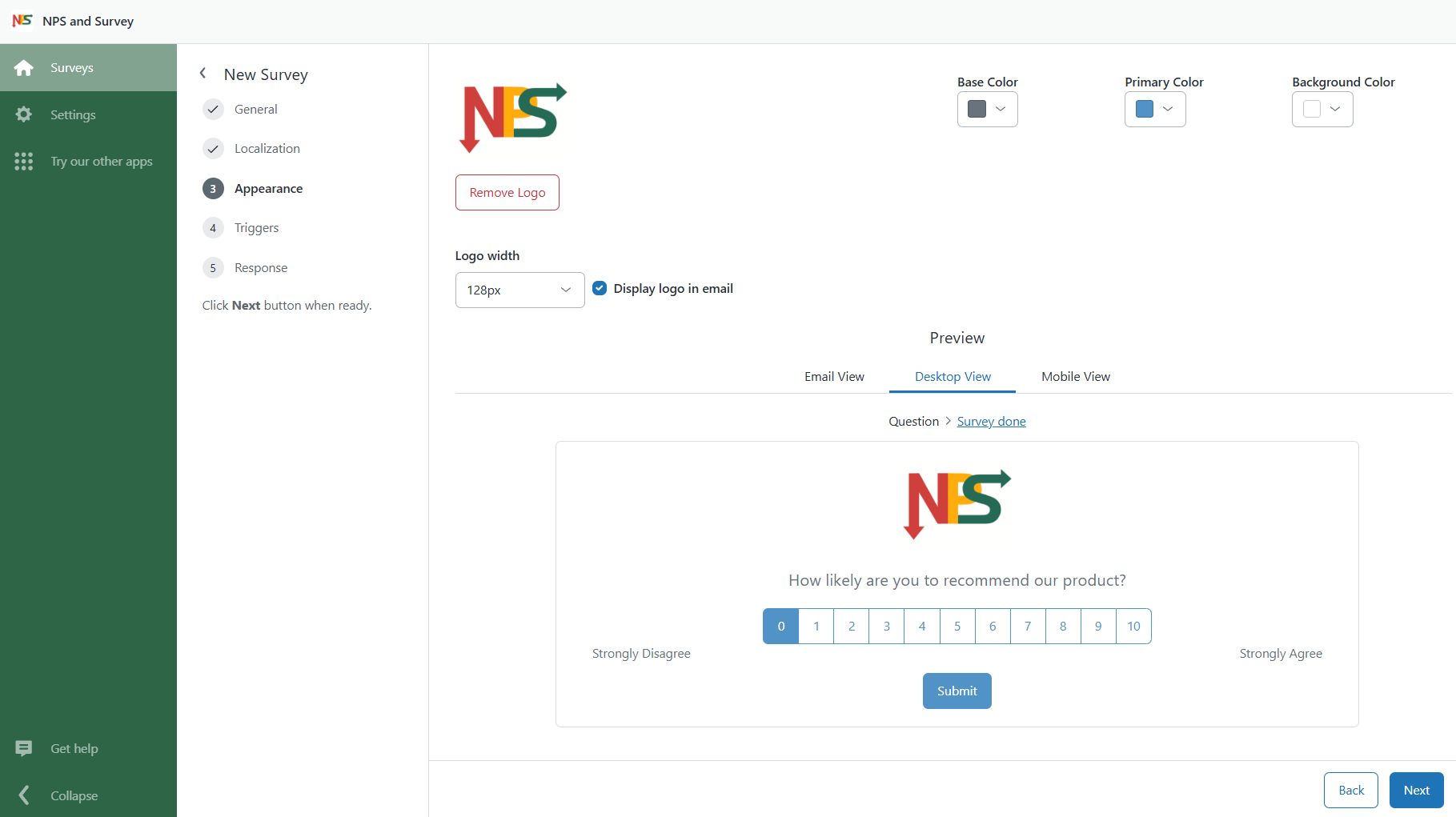 Survey Appearance for Closed Tickets