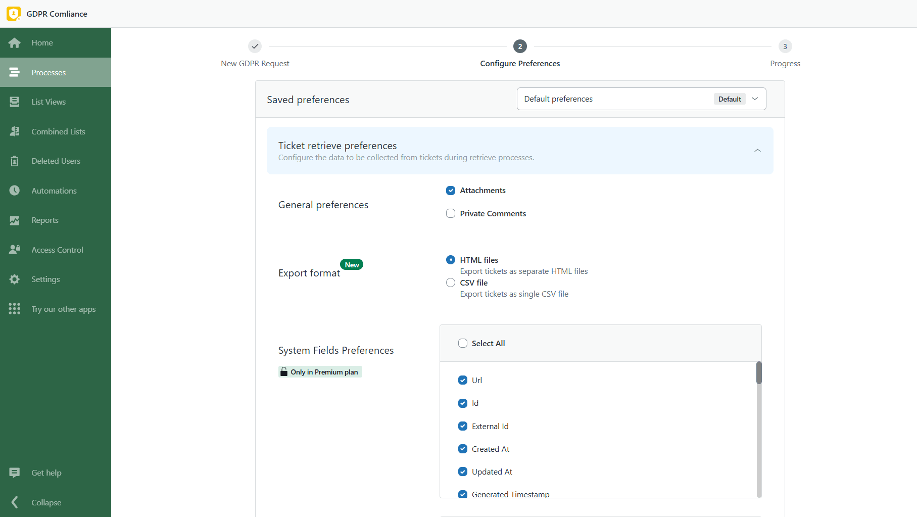 Configure Bulk Export