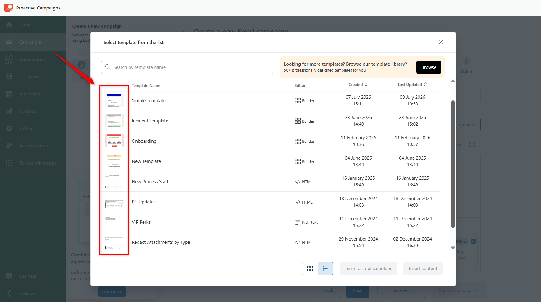 Template Library Previews Template Library Previews
