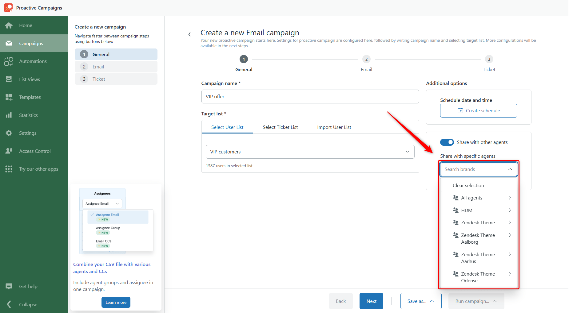 Brand Campaign Sharing